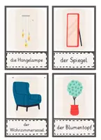 Vorschau - Bildkarten - Bildkarten MÖBEL & GEGENSTÄNDE IM HAUS – 44 Wortschatzkarten für DaZ & Grundschule (A1) - Seite 3