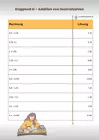 Vorschau - Arbeitsblätter - Klapptests Dezimalzahlen addieren & subtrahieren (Klasse 5/6) – 8 Versionen Üben & Wiederholen | Mit Lösungen - Seite 3
