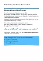 Vorschau - Stundenentwürfe - Materialpaket Alma Thomas Kunstkarte Klappkarte Und Farbkreise - Seite 1