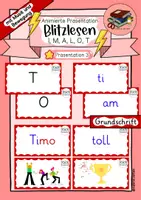 Vorschau - Präsentationen/Tafelbilder - Blitzlesen I Klasse 1 I animierte Präsentation (3) I Grundschrift - Deckblatt