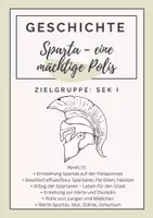 Vorschau - Arbeitsblätter - Sparta - eine mächtige Polis; Erziehung Sparta vs. Athen - Deckblatt