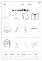 Vorschau - Arbeitsblätter - Arbeitsblatt: School things - Seite 2