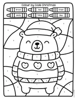 Vorschau - Arbeitsblätter - 13 weihnachtliche Colour by Code worksheets – Englisch lernen mit Spaß | Zahlen und Farben für die Grundschule - Seite 1