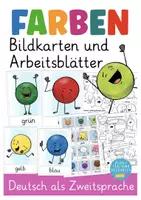 forhåndsvisning - Deutsch Farben Bildkarten – bildekort og oppgaver for å lære farger på tysk - omslagsark