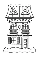 Vorschau - Mal- und Bastelvorlagen - Weihnachtsstadt – Ausmalbilder & Fensterbilder zum Ausschneiden - Seite 2