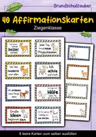 Vorschau - Fördermaterial/Inklusion - 40 Ziegen Affirmationskarten für die Ziegenklasse - Seite 1