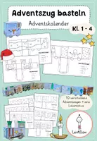 Vorschau - Mal- und Bastelvorlagen - Adventskalender basteln | Klasse 1 - 4 - Deckblatt