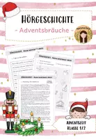 Vorschau - Arbeitsblätter - Hörgeschichte - Bräuche im Advent / Weihnachten (Klasse 1/2) - Deckblatt
