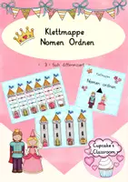 anteprima - Materiale di supporto/inclusione - Wortartenmärchen: Klettmappe Nomen ordnen, 3-fach differenziert, Deutsch, DaZ (Cartelle con velcro per ordinare i nomi nelle torri di parole appropriate) - Pagina di copertina
