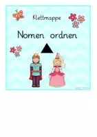 anteprima - Materiale di supporto/inclusione - Wortartenmärchen: Klettmappe Nomen ordnen, 3-fach differenziert, Deutsch, DaZ (Cartelle con velcro per ordinare i nomi nelle torri di parole appropriate) - Pagina 1