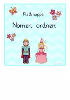 anteprima - Materiale di supporto/inclusione - Wortartenmärchen: Klettmappe Nomen ordnen, 3-fach differenziert, Deutsch, DaZ (Cartelle con velcro per ordinare i nomi nelle torri di parole appropriate) - Pagina 2