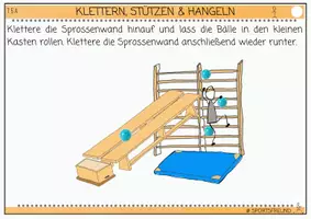 Vorschau - Stationenlernen - KLETTERN, STÜTZEN & HANGELN (Turnen) in der Grundschule - Stationskarten (Sportunterricht) - Seite 2