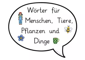 anteprima - Poster - Tafelmaterial, Merkplakat Wortarten: Nomen, Deutsch (Materiale per la lavagna: poster sulle parti del discorso) - Pagina 3