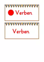 anteprima - Poster - Tafelmaterial, Merkplakate Wortarten: Verben, Deutsch (Materiale per la lavagna: poster sui verbi) - Pagina 1
