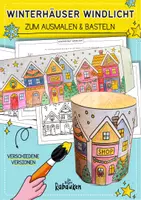 Vorschau - Mal- und Bastelvorlagen - Winterhäuser-Windlichter 🏠✨❄️ Weihnachten | Ausmalen, Basteln & stimmungsvolle Lichtdeko - Deckblatt