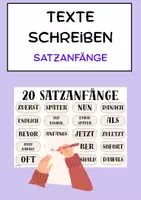 Vorschau - Arbeitsblätter - 20 Satzanfänge als Poster für den Klassenraum - Deckblatt