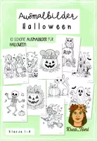 Vorschau - Mal- und Bastelvorlagen - Kostenlos: Ausmalbilder Halloween – 10 spannende Motive (Klasse 1, 2, 3, 4) - Deckblatt