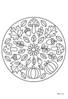 Vorschau - Mal- und Bastelvorlagen - Kostenlos: Mandalas Herbst – 10 entspannende Motive (Klasse 1, 2, 3, 4) - Seite 3