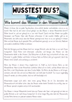 Vorschau - Arbeitsblätter - Wie kommt das Wasser in den Wasserhahn? - Leseförderung mit Sachwissen - Seite 1