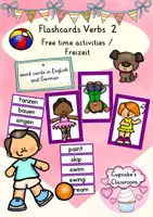 anteprima - Flashcard - Englisch/Deutsch/DaZ - verbs free time activities - Verben in der Freizeit - Bildkarten/Flashcards - Pagina di copertina