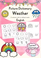 anteprima - Esercizi - English – Weather (Meteo) – (Raccolta di materiali: Schede operative, carte illustrate e mini-dizionario) - Pagina 1