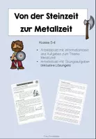 Vorschau - Arbeitsblätter - Von der Steinzeit zur Metallzeit - Deckblatt