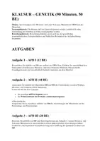 Vorschau - Arbeitsblätter - Materialpaket: spannende Genetik-Klausuren! - Deckblatt