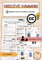 Vorschau - Unterrichtsreihen - Creative Commons - Merkblätter mit Lösungen und Übungsaufgaben - Deckblatt