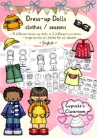 anteprima - Esercizi - English - Dress-up dolls clothes / seasons - Paper Dolls Craft Templates - Pagina di copertina
