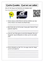 Vorschau - Stundenentwürfe - Schreiben zu Liedern: Culcha Candela - Cool mit mir selbst - Songanalyse, kreatives Schreiben, Songtext, moderne Lyrik - Seite 1