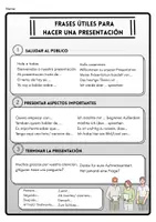 Vorschau - Arbeitsblätter - Frases útiles para hacer una presentación - Seite 1