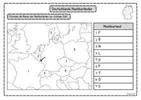 Vorschau - Stationenlernen - Kontinente, Ozeane, Länder der Welt & Deutschlands Nachbarländer (Kartenarbeit Bundle) - Seite 3