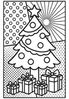 Voorbeeld - Kleurplaten van kerstbomen in popart-stij - Pagina 3