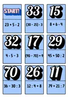 Vorschau - Spiele - Domino & Rechenregeln (Klammer vor Punkt vor Strich) - Seite 1