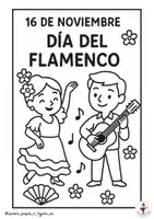 Vista previa - Manualidades / Dibujos para colorear - Dia del flamenco 16N_ dibujo para colorear - página 1