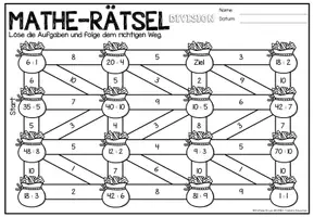 Vorschau - Stationenlernen - Mathe-Rätsel Maze Labyrinth - Division (Weihnachten) - Seite 3