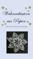 Vorschau - Mal- und Bastelvorlagen - Weihnachtsstern aus Papier - Deckblatt