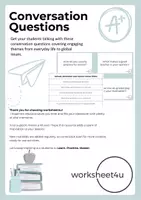 Vista previa - Juegos / Gamificación - Conversation Questions - School, Education and Career Plans - Portada