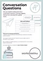 Vista previa - Hojas de trabajo - Conversation Questions - Art and Culture - Portada