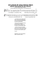 Vorschau - Anderer Materialtyp - LIED Kleines Sternenlied für den Advent (Ich schenk dir einen kleinen Stern) - STERNENLIED ADVENTSLIED WEIHNACHTSLIED - Seite 2