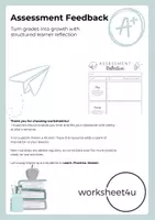 Vista previa - Otros - Assessment Feedback Reflection Worksheet - Portada