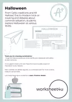 Vista previa - Hojas de trabajo - Halloween - Portada