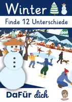 Vorschau - Spiele - Wimmelbild Winter 12 Unterschiede finden Deutsch DaF DaZ - Deckblatt