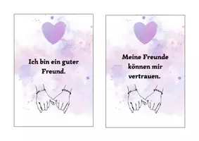 Vorschau - Bildkarten - Affirmationskarten Freundschaft - Seite 2