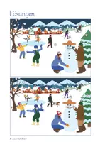 Vorschau - Arbeitsblätter - Winter | Spiele | Was fehlt und Unterschiede finden | DaF DaZ - Seite 3