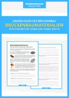 Vorschau - Arbeitsblätter - Technik - Brückenbaumaterialien - Deckblatt