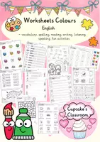 anteprima - Esercizi - English - Colours (Bundle: worksheets and flashcards) - Pagina 1