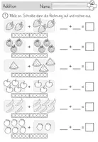 Vorschau - Arbeitsblätter - Einführung Addition - Zahlenraum 10 - Arbeitsblätter - Mix - Seite 1