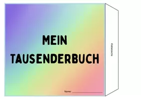 Vorschau - Mal- und Bastelvorlagen - Mein Tausenderbuch - Klebevorlage ausgefüllt - Seite 1