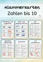 Vorschau - Spiele - Klammerkarten – Blitzblick und Mengenstrukturierung im Zahlenraum bis 10 - für die Freiarbeit - Deckblatt